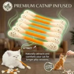 Creative Large Cotton Swab Shaped Catnip Toy 6-pack Giant Kitten Grinding Biting Stick Durable Teeth Cleaning And Grinding Rope - Image 4