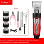 Dog Hair Clipper Pet Hair Trimmer Set Puppy Grooming Electric Shaver Ceramic Blade Cat Accessories Cordless Charging Professiona - Image 2