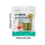 Cat Grass Sticks Grass Chewing Stick Freeze Dried Snacks Mouth Health Teething Digestive Aid Natural Teeth Cleaner Fattening Pet - Image 6