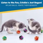 Cat Toy Sound Paper Ball Colorful Cat Scratching Teasing - Image 4