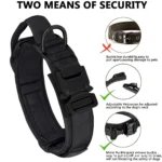 Tactical Dog Collar Adjustable Military Nylon Dog Collar with Control Handle Heavy Duty Metal Buckle for Medium Large Dogs - Image 7