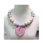 Heart Pendant Pet Pearl Collar Colorful Beads Dog Necklace Cat Collar Puppy Accessories Dog Chain Chihuahua Pet Wedding Jewelry - Image 6