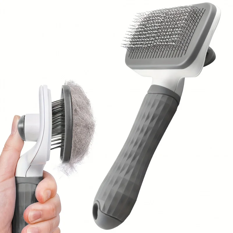 kf-S96cec3352ea24a5984693f319eff592dQ 1 Easy Clean Pet Comb, Suitable For Cats And Dogs, Perfectly Removing Shedding Hair - Image 1