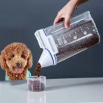4PCS 2.5L Rice Storage Bucket with Measuring Cup Sealed Moisture-Proof Pet Food Storage Container for Storing Grains Flour Rice - Image 4