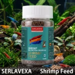 SERLAVEXA Shrimp Feed Granules Premium Nutrition Fish Tank Invertebrate Food for Red Cherry Crystal Shrimp Promote Moulting