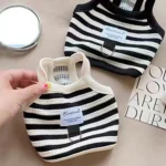 Striped Small Dog Vest Bichon Frise Comfortable Summer Puppy Clothes Dog Halter Vest Cute Cat Clothes with D Ring