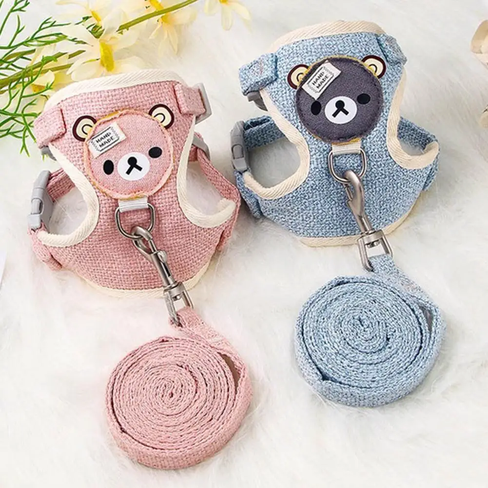 kf-S992c564acf3148b18759c1f88755e3a39 Undershirt Style Pet Leash Adjustable Cat Dog Harness Breathable Leash Convenient Pet Vest For Small Dog Cat Supplies - Image 1