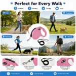 2pc 3m 5m Retractable Leash with Anti-Drop Wrist Strap Automatic Extendable Pet Walking Lead for Small Dogs Cat Outdoor Supplies - Image 3