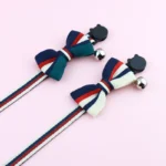 British-style striped bow tie with bells and cat collar, pet anti-asphyxiation collar, pet wedding bow, essential for daily fash - Image 5