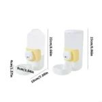 For Apartment 2PCS Automatic Pet Feeders Wall Mounted Cats Face Decoration PP Water Dispenser Set Easy Installation - Image 3