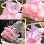 Dog Summer Dress Cat Lace Skirt Pet Clothing Chihuahua Stripe Skirt Puppy Cat Princess Apparel Cute Puppy Clothe Dog Accessories - Image 6