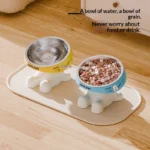 Stainless Steel Pet Bowl for Cats And Dogs with High Foot Protection Anti Slip Anti Knock Cat Food Bowl with Neck Support - Image 4