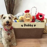 Personalized Dog Toy Basket Free Print Pet Storage Box DIY Custom Dog Name Toys Clothes Accessories Foldable Organize Storage - Image 4