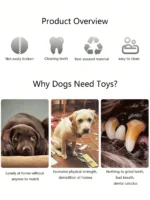 1pc Hot Dog Design Pet Grinding Teeth Squeaky Plush Toy, Durable Chew Toy For Dog Interactive Supply - Image 3