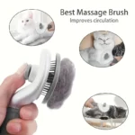 One-Click Pet Hair Removal Comb for Effortless Grooming of Dogs and Cats - Float Hair Removal Slicker Brush with Automatic Funct - Image 8