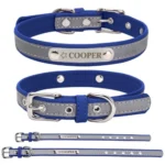 Dog Collar PU Leather Engraved - Customized with Name, Unique Gift for Dog Lovers, Adjustable Puppy for Small Medium Large Breed - Image 4
