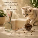 Custom Name Cat Food Scoop for Dry Food Small Pet Measuring Spoon Minimalist Plastic Kitty Scooper for Daily Feeding Kitchen Use