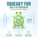 Mini Squeaky Turtle Plush Dog Toy Soft Puppy Chew Toy Interactive Pet Toy Palm Size for Small Dogs Puppies with Sound - Image 5
