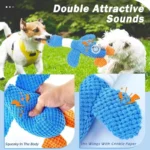 New blue goose dog toy cat toy pet toy double color goose tough bite chew plush sound toy plush toy pet supplies - Image 5