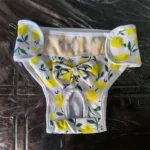 Reusable and Adjustable Dog Diaper Pants - High-Quality Breathable Mesh Menstrual Pants, Suitable for Indoor and Outdoor Use, Stylish Lemon Leaf Pattern Design, Comfortable Pet Clothing, Available in Two Colors - Image 6