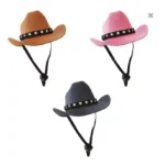 Pet Stylish Western Cowboy Hat Adjustable Headwear For Outdoor Summer Cat &Dog Accessories Travel Photography Decoration. - Image 5