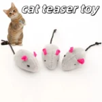 Interactive Catnip-Filled Rattle Mouse Toy for Cats Pretend Fur Design Pre-filled with Catnip for Enhanced Play Pet Game - Image 2