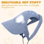 Adjustable Dog Baseball Cap Fashion Soft Breathable Pet Sun Hat with Ear Holes Dog Parent-Child Hat for Small Medium Large Dogs - Image 4