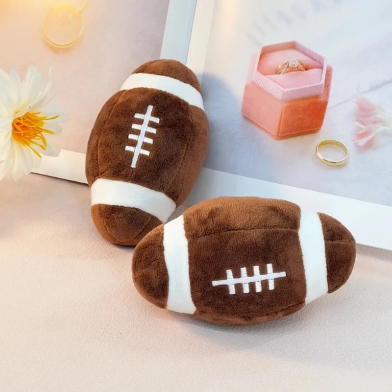 kf-S9d498257e9d94409bebc2786c5159ca1j Squeaky Football & Rugby Dog Toy: Interactive Puppy Training Chew Toy Teething Relief and Playtime Fun for Energetic Dogs - Image 1