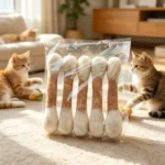 Cat 100% Pure Wool Cotton Swab Toy Bite And Tease Cat Stick Built In Catnip Self Fun Relieve Boredom Dog Grinds Teeth - Image 2