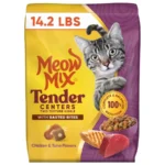 Tender Centers Dry Cat Food with Basted Bites, Chicken and Tuna Flavors, 14.2 lb Bag