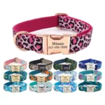 Personalized Dog Collar Custom Pet Collar Free Engraving ID Name Tag Pet Accessory Lovely Puppy Collar Leash