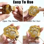 Pet Hair Memorial Keychain PU Leather Keepsake Locket for Cat Dog Fur Pet Hair Storage Pendant Handbag Hanging Accessories - Image 4