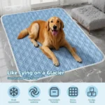 New Summer Dog Cooling Mat Ice Slicky Fiber Fabric Universal Pet Cooling Mat Comfortable Dog Bed Pad For Puppies And Adult Dogs - Image 4