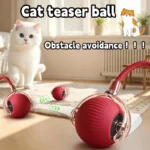 Rechargeable Smart Automatic Rolling Cat Ball Toy Faux Mouse Tail Interactive Electric Pet Toy Indoor Kitten Hunting Self Play