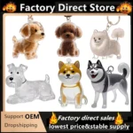 Transparent Dog Hair Storage Container Adorable Pet Keepsake Capsule Pendant for Pet Master Mother Father DIY Memorial Keychain