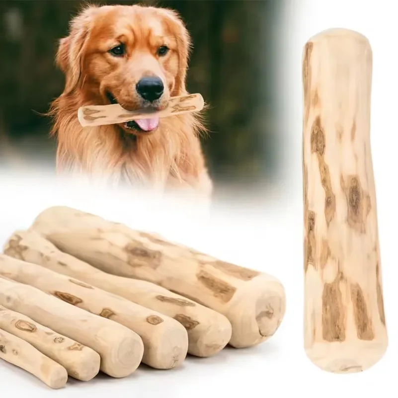 kf-S9f9d8bf5dec44e30b31a7dcbf1da7588r Natural Coffee Wood Dog Chew Toys Long Lasting Chewable Stick Dogs Supplies Stress Relief Chew Stick Pet Molar Toy for Puppy - Image 1