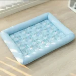 Square Cooling Puppy Bed Breathable Soft Dog Sleeping Pad Neck-protecting Dirt-resistant Pet Cooling Mat for Dogs Cats - Image 3