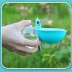 2-in-1 Portable Dog Water Bottle with Lanyard Hook Foldable Silicone Dog Bowl Leak-proof Compact Travel Pet Feeding Bottle - Image 5