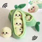 Multi Sound Pea Pod Plush Dog Toy Interactive Snuffle Training Chew Toy Bite Resistant Teething For Small Corgi Puppy Play Relie