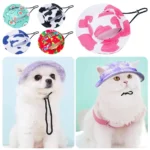 Cartoon Adjustable Pet Sun Cap Anti Stripping Breathable Dog Bucket Hat Sun Protection Cat Fisherman Hat Outdoor - Image 3