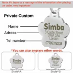 Free Personalized Dog Cat Plate Tags Engraved Puppy Pet ID Name Collar Tag Alloy Paw Glitter Pendant Pets Dogs Accessories - Image 2