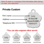 Personalized Pet Dog Cat Address Tags Engraved Cat Puppy Dog Accessories Engraved Stainless Steel Name Number Tag For Dogs Cats - Image 2