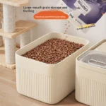 Hot-Selling High Quality Eco-Friendly Plastic Stackable Pet Dog Cat Food Storage Container Moisture-Proof Sealed