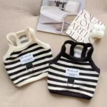 Striped Small Dog Vest Bichon Frise Comfortable Summer Puppy Clothes Dog Halter Vest Cute Cat Clothes with D Ring - Image 3