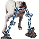 1pc Heavy-Duty Dog Rope Toy with Teeth Cleaning & Chewing - Extra Long Rope -Durable Chew Toy for Teeth Cleaning dog accessories - Image 3