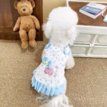 Cute Thin Spring/summer Dog Clothes with Flying Sleeves, New Pet Dog Yorkshire Dress, Princess Cat Pet Clothing