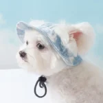 Pet Dogs Bucket Hat With Ear Holes Sunproof Baseball For Large Medium Small Dogs Summer Dog Sun Hat Outdoor Hiking Hat - Image 4