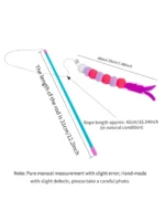 1 PCs New Elastic String Imitated Furs Bug Funny Cat Stick Suitable for Cats - Image 4