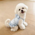 Summer Pet Cat Puppy Princess Dress Pet Clothes Striped Plaid Dresses with Bow Cats Kitten Rabbit Sphynx Clothing Pet Supplies