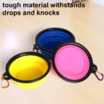 Dog Folding Bowl Portable Dog Travel Bowl Dog Food Water Bowl for Outdoor Walking with Carabiner Food Water Container - Image 2